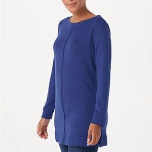 Denim & Co Active Heavenly Jersey Boatneck Tunic